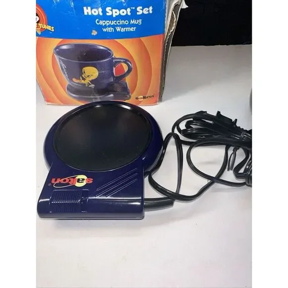 Looney Tunes Tweety‎ Bird Cup Mug Warmer Hot Spot Set Beverage Warmer Cappuccino - Picture 3 of 10